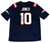 MAC JONES AUTOGRAPHED NEW ENGLAND PATRIOTS #10 NAVY NIKE GAME JERSEY BECKETT