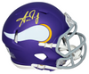 AARON JONES AUTOGRAPHED SIGNED MINNESOTA VIKINGS SPEED MINI HELMET BECKETT