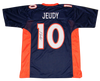 JERRY JEUDY AUTOGRAPHED SIGNED DENVER BRONCOS #10 NAVY JERSEY BECKETT