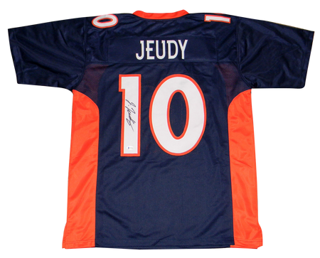 JERRY JEUDY AUTOGRAPHED DENVER BRONCOS ECLIPSE SPEED MINI HELMET BECKETT