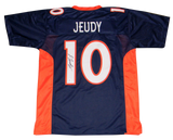 JERRY JEUDY AUTOGRAPHED SIGNED DENVER BRONCOS #10 NAVY JERSEY BECKETT