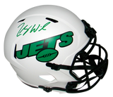 ZACH WILSON AUTOGRAPHED NEW YORK JETS LUNAR FULL SIZE SPEED HELMET BECKETT