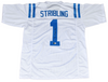 DE'ZHAUN STRIBLING SIGNED OLE MISS MISSISSIPPI REBELS #1 WHITE JERSEY BECKETT