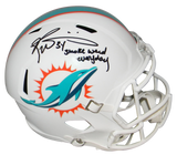 RICKY WILLIAMS SIGNED MIAMI DOLPHINS F/S SPEED HELMET W/ SMOKE WEED EVERYDAY