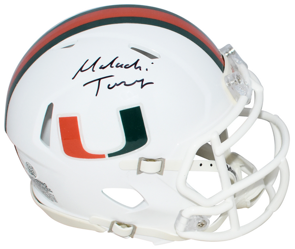 MALACHI TONEY AUTOGRAPHED MIAMI HURRICANES SPEED MINI HELMET JSA