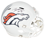 TALANOA HUFANGA SIGNED DENVER BRONCOS WHITE FULL SIZE SPEED HELMET BECKETT