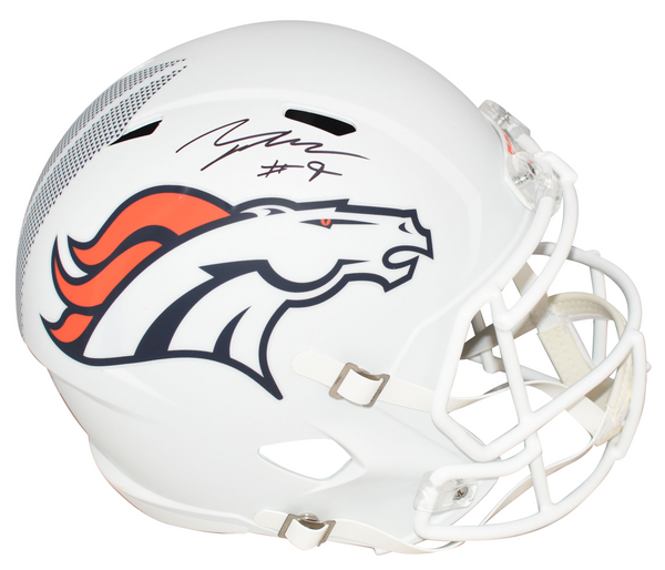 TALANOA HUFANGA SIGNED DENVER BRONCOS WHITE FULL SIZE SPEED HELMET BECKETT