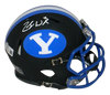 ZACH WILSON AUTOGRAPHED SIGNED BYU COUGARS BLACK SPEED MINI HELMET BECKETT