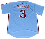 BRYCE HARPER SIGNED PHILADELPHIA PHILLIES #3 BLUE NIKE LIMITED JERSEY FANATICS