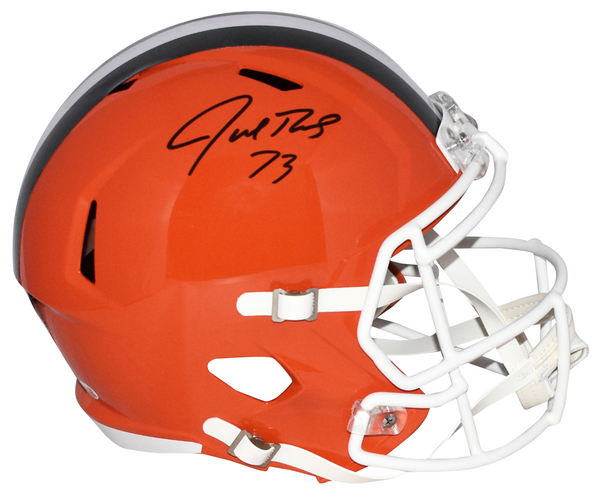 JOE THOMAS AUTOGRAPHED CLEVELAND BROWNS FULL SIZE SPEED HELMET JSA