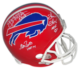 JIM KELLY THURMAN THOMAS ANDRE REED SIGNED BUFFALO BILLS FULL SIZE HELMET JSA