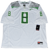 MARCUS MARIOTA SIGNED OREGON DUCKS #8 WHITE NIKE LIMITED JERSEY W/ HEISMAN 14