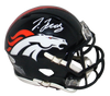 JERRY JEUDY SIGNED AUTOGRAPHED DENVER BRONCOS SPEED MINI HELMET BECKETT
