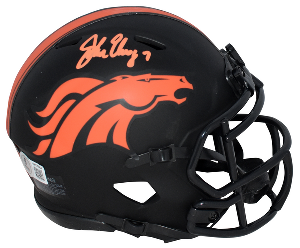 JOHN ELWAY AUTOGRAPHED DENVER BRONCOS ECLIPSE SPEED MINI HELMET BECKETT