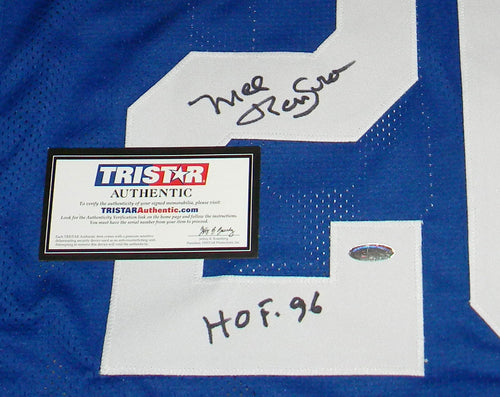 MEL RENFRO AUTOGRAPHED SIGNED DALLAS COWBOYS #20 BLUE JERSEY TRISTAR W/ HOF 96