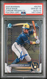 JESUS MADE SIGNED 2025 BOWMAN CHROME 1ST ROOKIE RC GEM MINT PSA 10 AUTO 10