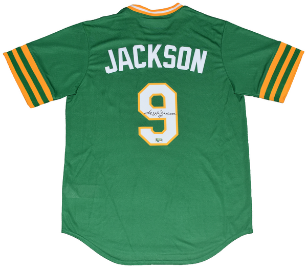 REGGIE JACKSON SIGNED OAKLAND ATHLETICS A'S NIKE COOPERSTOWN JERSEY - MLB AUTH