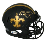 EMMANUEL SANDERS SIGNED NEW ORLEANS SAINTS ECLIPSE SPEED MINI HELMET BECKETT