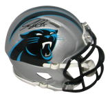 GREG OLSEN SIGNED AUTOGRAPHED CAROLINA PANTHERS SPEED MINI HELMET BECKETT