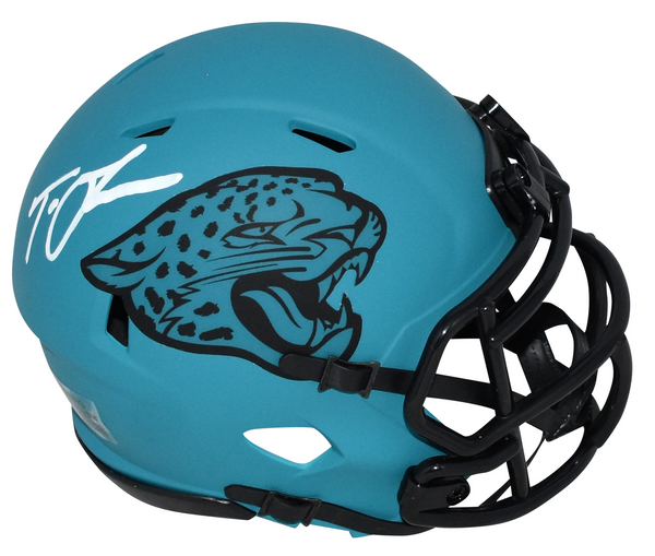 TREVOR LAWRENCE SIGNED JACKSONVILLE JAGUARS RAVE SPEED MINI HELMET FANATICS