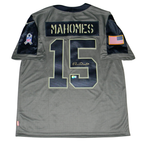 PATRICK MAHOMES SIGNED KANSAS CITY CHIEFS NIKE LIMITED SALUTE TO SERVICE JERSEY