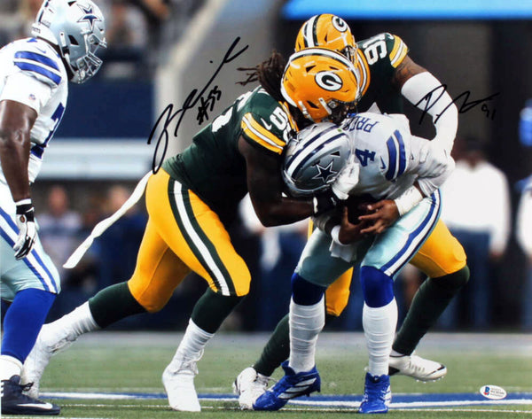 ZA'DARIUS SMITH & PRESTON SMITH SIGNED GREEN BAY PACKERS 16x20 PHOTO BECKETT