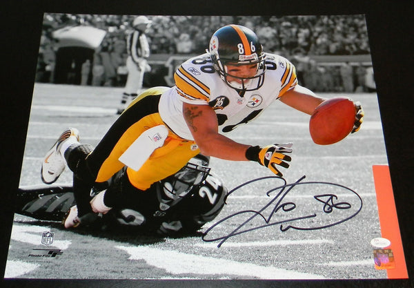 HINES WARD SIGNED AUTOGRAPHED PITTSBURGH STEELERS 16x20 SPOTLIGHT PHOTO JSA