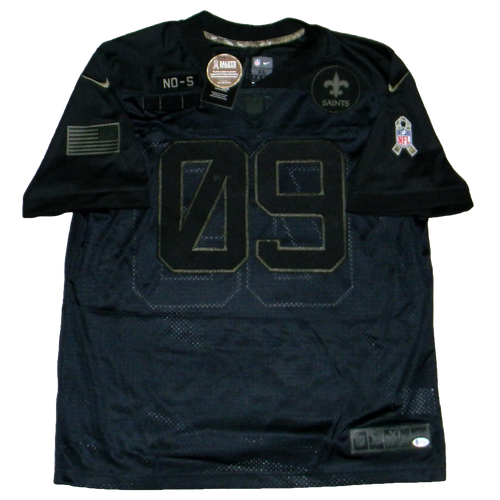DREW BREES SIGNED NEW ORLEANS SAINTS NIKE LIMITED SALUTE TO SERVICE JERSEY BAS
