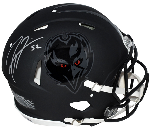 RAY LEWIS SIGNED BALTIMORE RAVENS 2026 DARKNESS AUTHENTIC SPEED HELMET BECKETT