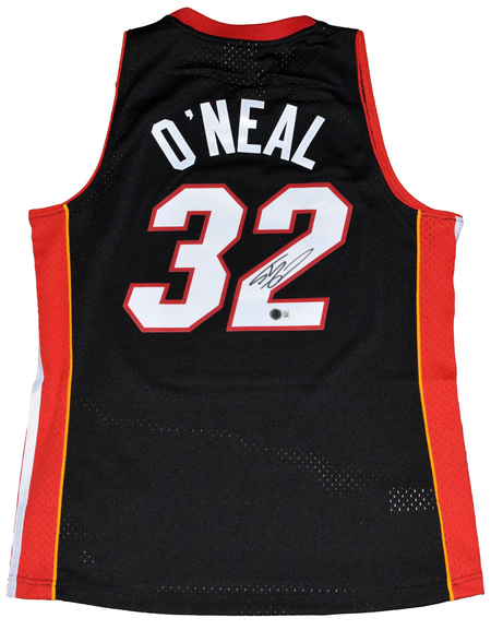 SHAQUILLE O'NEAL SIGNED ORLANDO MAGIC #32 MITCHELL & NESS SPLIT JERSEY BECKETT