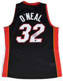 SHAQUILLE O'NEAL SIGNED MIAMI HEAT #32 BLACK MITCHELL & NESS JERSEY BECKETT