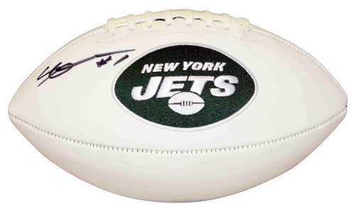 AHMAD SAUCE GARDNER AUTOGRAPHED NEW YORK JETS WHITE LOGO FOOTBALL BECKETT