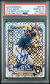 JESUS MADE SIGNED 2025 BOWMAN CHROME 1ST X-FRACTOR PSA 10 AUTO 10 + EL NINO