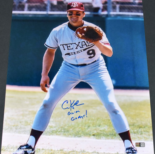 CHUCK KNOBLAUCH AUTOGRAPHED TEXAS A&M AGGIES 16x20 PHOTO TRISTAR