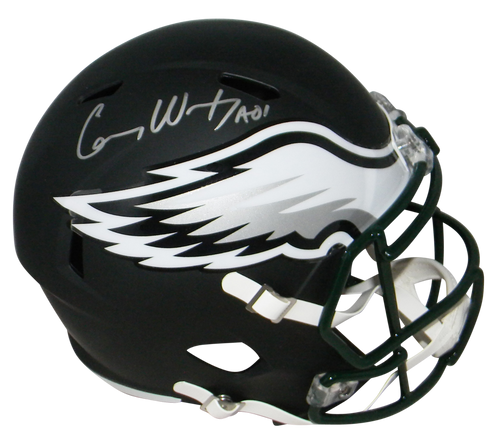 CARSON WENTZ SIGNED PHILADELPHIA EAGLES FULL SIZE BLACK SPEED HELMET FANATICS