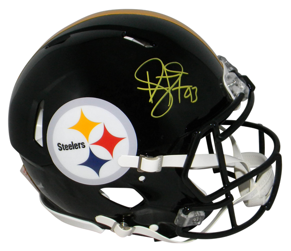 TROY POLAMALU SIGNED PITTSBURGH STEELERS FULL SIZE SPEED AUTHENTIC HELMET BAS