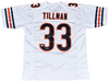 CHARLES TILLMAN SIGNED CHICAGO BEARS #33 WHITE JERSEY JSA W/ PEANUT