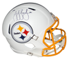 JUJU SMITH-SCHUSTER SIGNED PITTSBURGH STEELERS WHITE FULL SIZE SPEED HELMET BAS