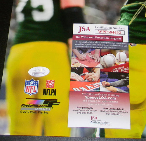 AARON JONES SIGNED AUTOGRAPHED GREEN BAY PACKERS VS COWBOYS 16x20 PHOTO JSA