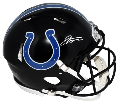 JONATHAN TAYLOR SIGNED INDIANAPOLIS COLTS BLACK AUTHENTIC SPEED HELMET BECKETT