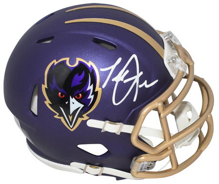 TERRY McLAURIN SIGNED WASHINGTON COMMANDERS ALT SPEED MINI HELMET W/ SCARY TERRY