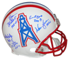 EARL CAMPBELL WARREN MOON BRUCE MATTHEWS +2 SIGNED HOUSTON OILERS PROLINE HELMET