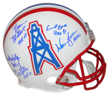 EARL CAMPBELL WARREN MOON BRUCE MATTHEWS +2 SIGNED HOUSTON OILERS PROLINE HELMET