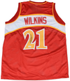 DOMINIQUE WILKINS SIGNED ATLANTA HAWKS #21 RED BASKETBALL JERSEY BECKETT