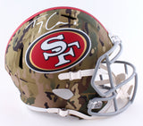 TREY LANCE SIGNED SAN FRANCISCO 49ERS CAMO FULL SIZE SPEED HELMET BECKETT