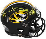 CHASE DANIEL JEREMY MACLIN COFFMAN SIGNED MISSOURI TIGERS SPEED MINI HELMET JSA