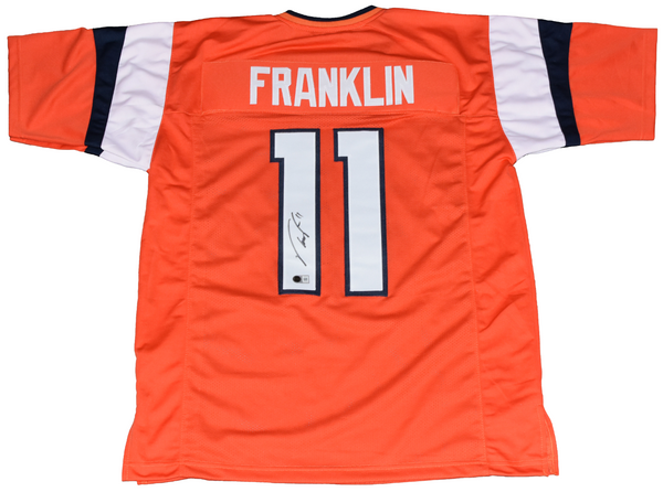 TROY FRANKLIN AUTOGRAPHED DENVER BRONCOS #11 ORANGE JERSEY BECKETT