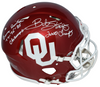 BARRY SWITZER BOB STOOPS SIGNED OKLAHOMA SOONERS AUTHENTIC SPEED HELMET BECKETT