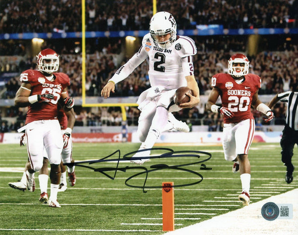 JOHNNY MANZIEL SIGNED TEXAS A&M AGGIES COTTON BOWL 8x10 PHOTO BECKETT