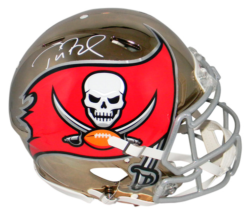 TOM BRADY SIGNED TAMPA BAY BUCCANEERS CHROME AUTHENTIC SPEED HELMET FANATICS